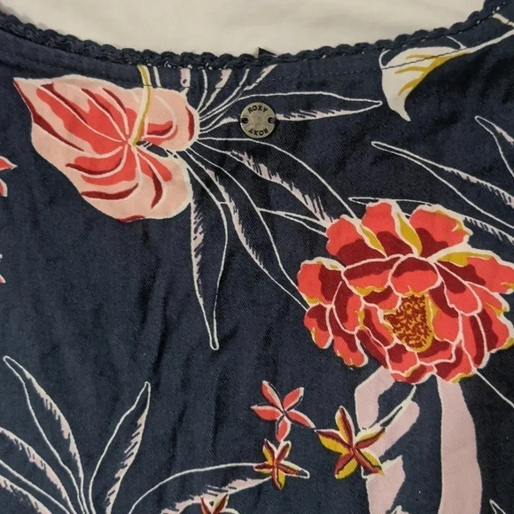 Roxy glowing energy long sleeve floral dress,color Blue, size S - Picture 12 of 15